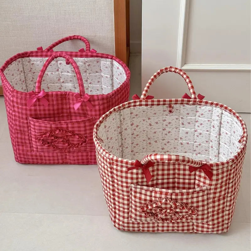 Floral Car Interior Storage Basket