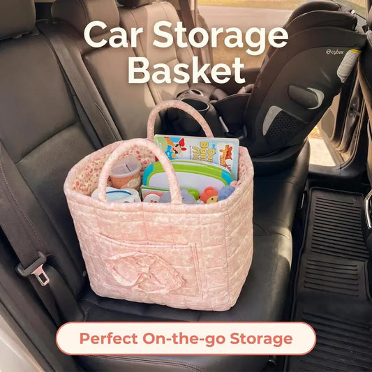 Floral Car Interior Storage Basket
