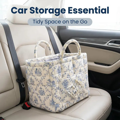 Floral Car Interior Storage Basket