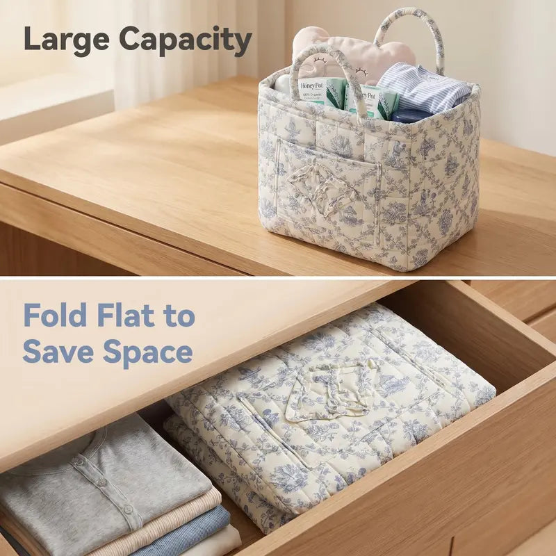 Floral Car Interior Storage Basket